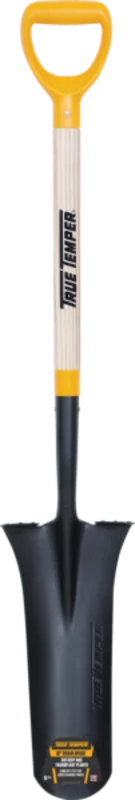 True Temper Drain Spade With Comfort Step Aand D-Grip On Hardwood Handle