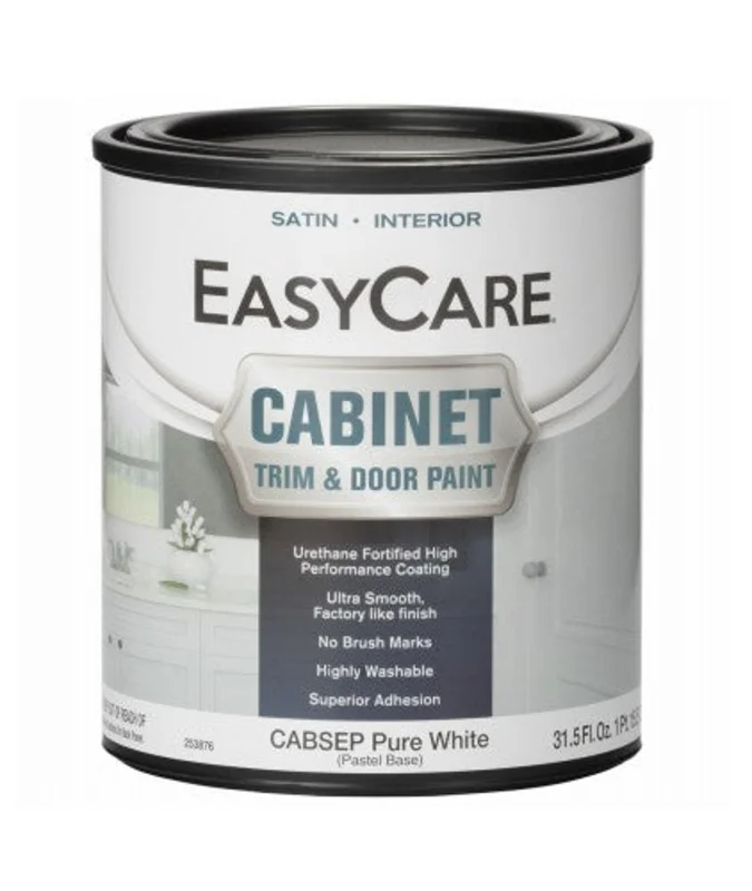 True Value Easy Care Cabinet Door & Trim Paint Satin Acrylic Polyurethane White (Pastel Base)