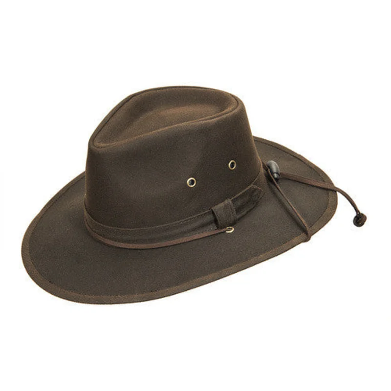 Turner Hats Outback Oil Cloth Hat Brown