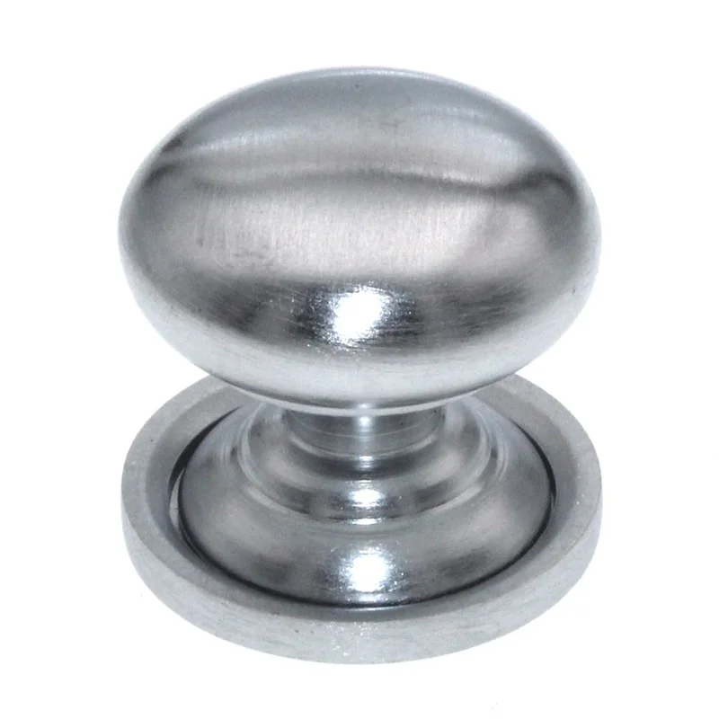 Ultra Designer's Edge Satin Chrome 1 1/4" Knob with 1 1/4" Round Backplate 41654R1