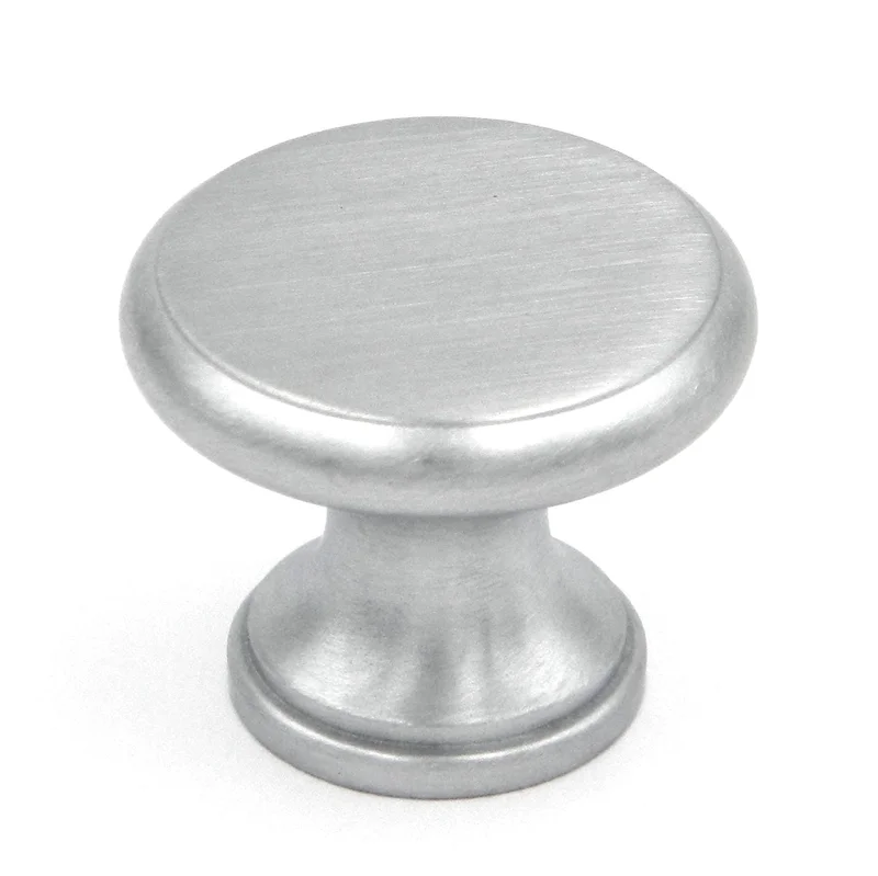 Ultra Designer's Edge Satin Chrome Solid Brass Round 1 1/8" Knob 41648