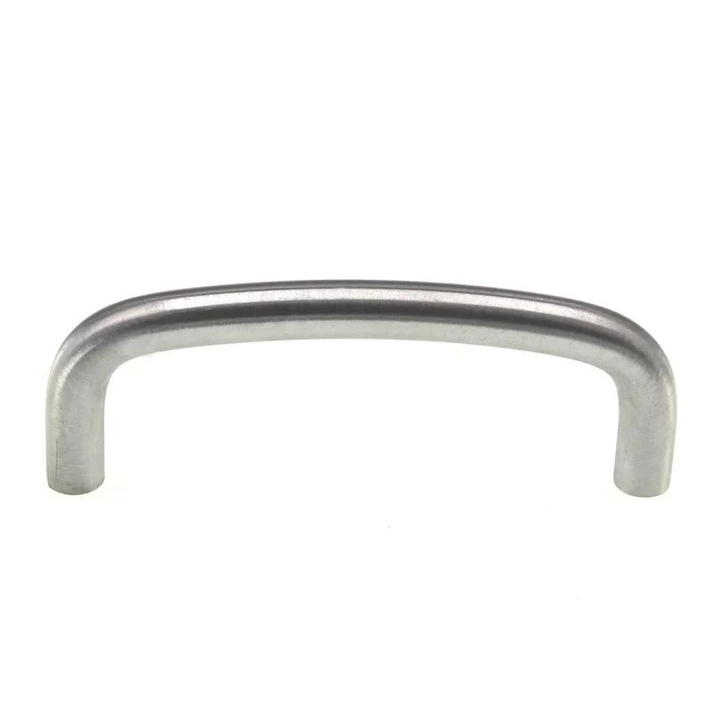 Ultra Hardware 3" Ctr. Solid Brass Curved Cabinet Wire Pull Satin Chrome 59182