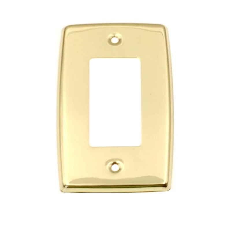 Vintage Amerock Accents Single GFI GFCI Switch Plate Polished Brass 52164