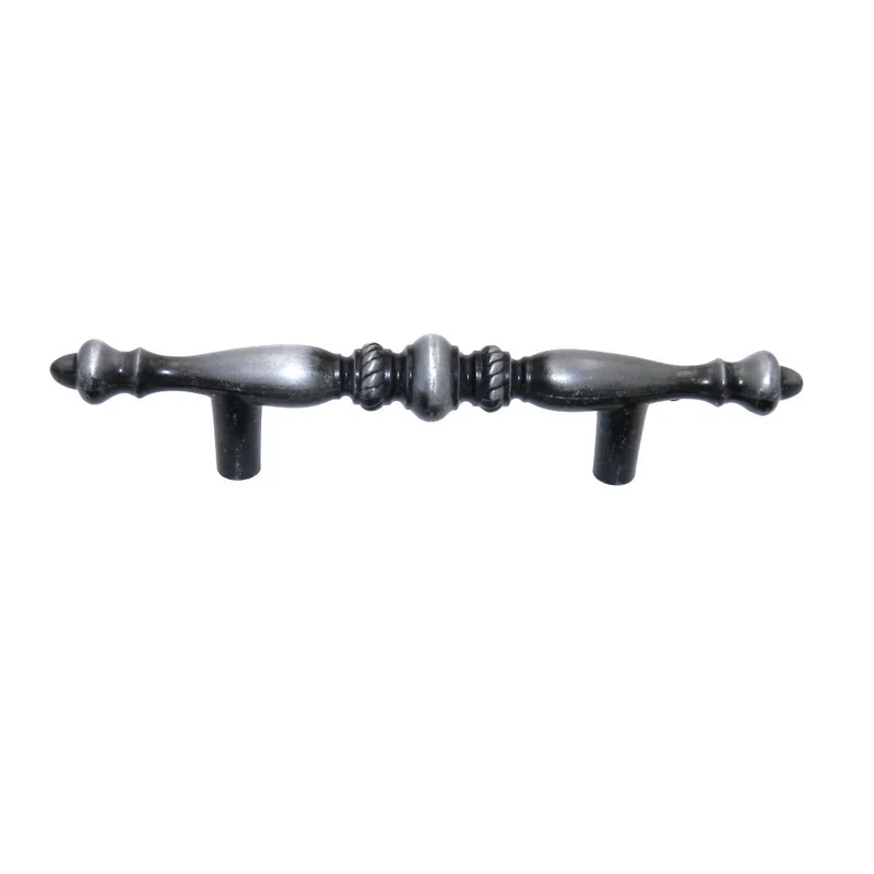 Vintage Amerock Carriage House Antique Silver 3"cc Cabinet Bar Pull BP177-AS