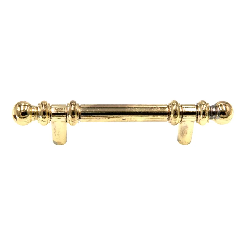 Vintage Amerock Charter Polished Brass 3" Ctr. Cabinet Handle Bar Pull BP743-3