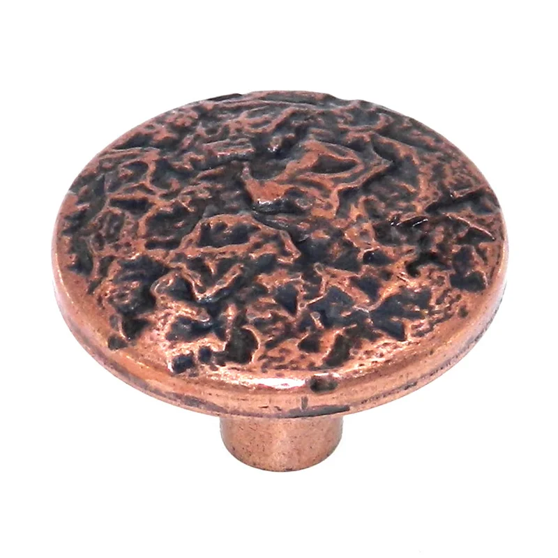 Vintage Amerock Colonial Antique Copper 1 1/4" Round Cabinet Knob T508-AC