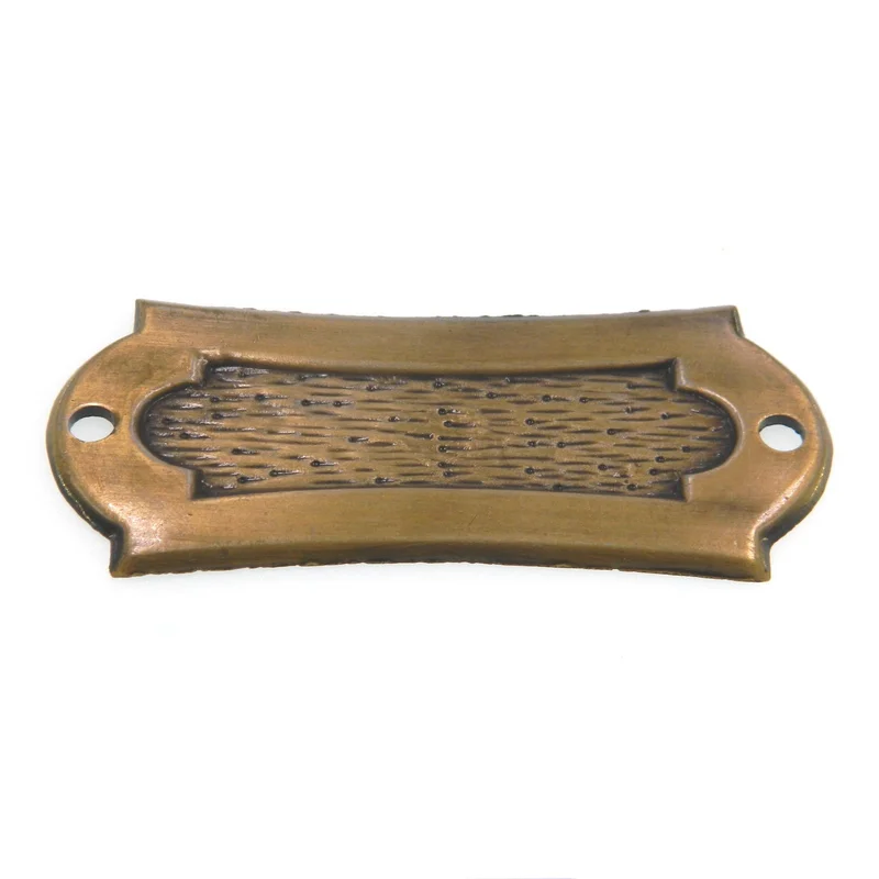 Vintage Amerock Franciscan Antique Brass 3"cc Cabinet Pull Backplate BP137-AB