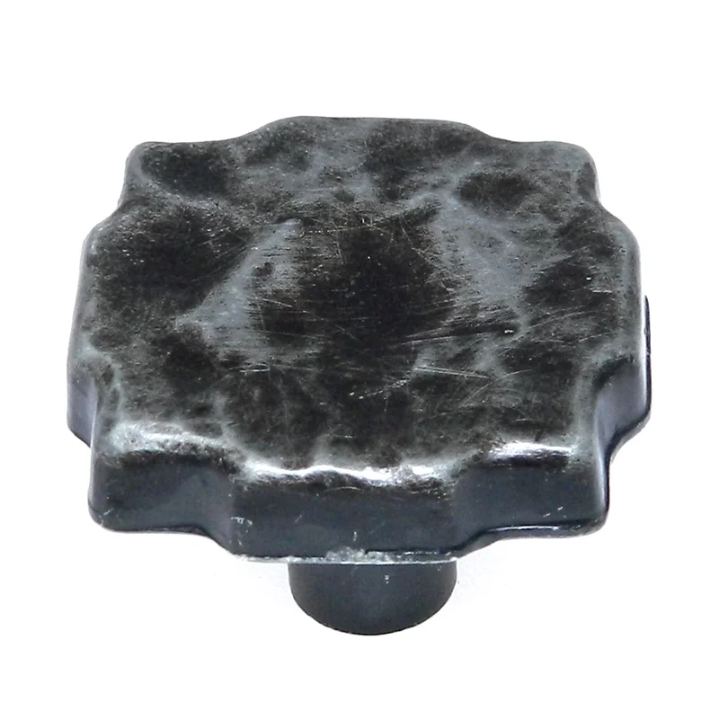 Vintage Amerock Pioneer Antique Silver 1 1/8" Square Cabinet Knob BP208-AS