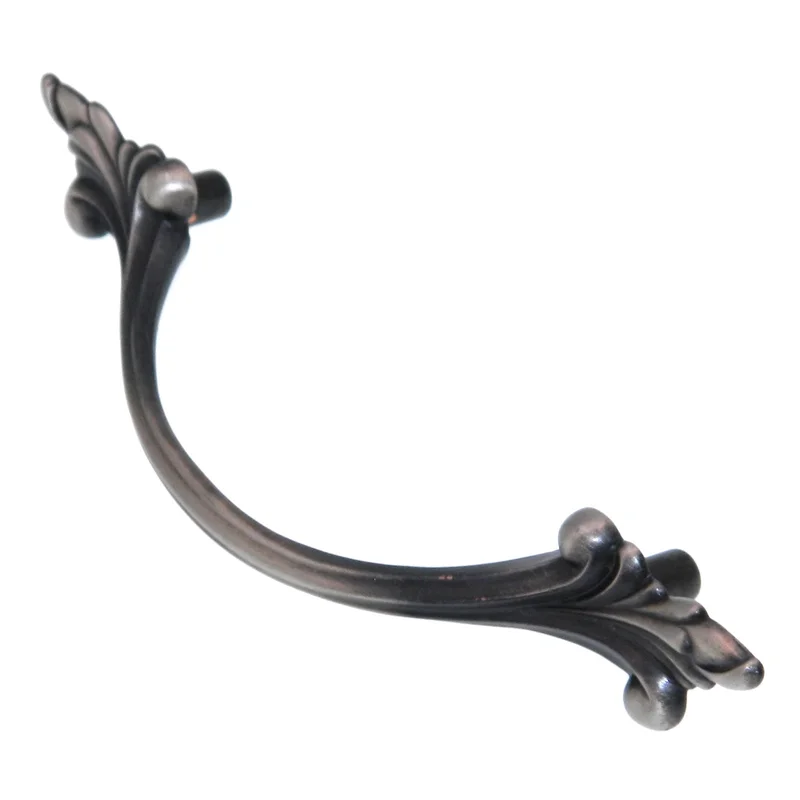 Vintage Amerock Provincial Antique Silver 3" Ctr Drop Drawer Pull BP451-15A