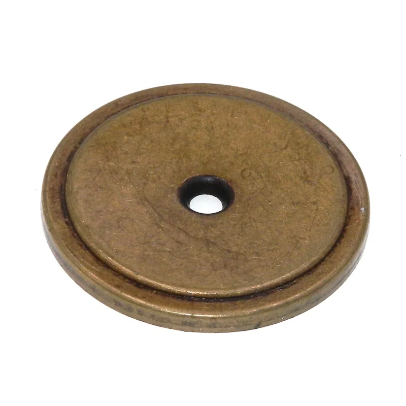 Vintage Amerock Regency Burnished Brass 1 11/16" Cabinet Knob Backplate BP760-BB