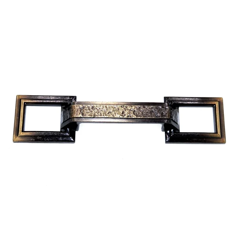 Vintage Amerock Tempra Antique English 3" Ctr. Square Ends Cabinet Pull BP187-AE