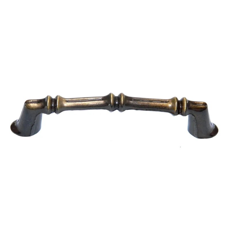 Vintage National Lock Antique English 3" Ctr. Cabinet Pull Handle 6340-4A