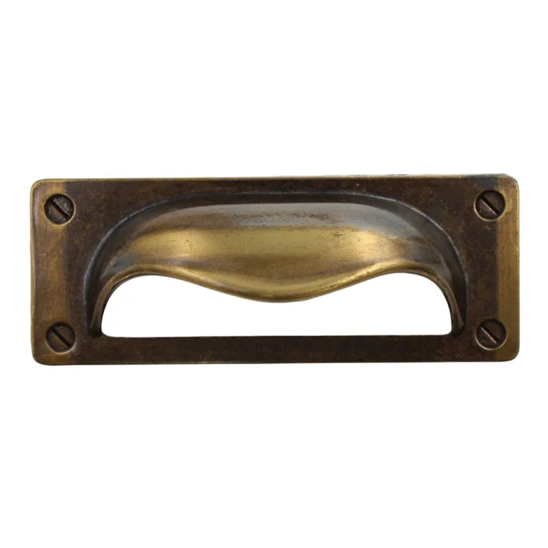 Vintage National Lock Antique English 3" Ctr. Cup Pull Drawer Handle 3824-4A
