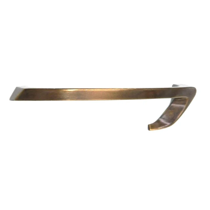 Vintage National Lock Antique English Brass 4" Ctr. Cabinet Arch Pull 61456-4A
