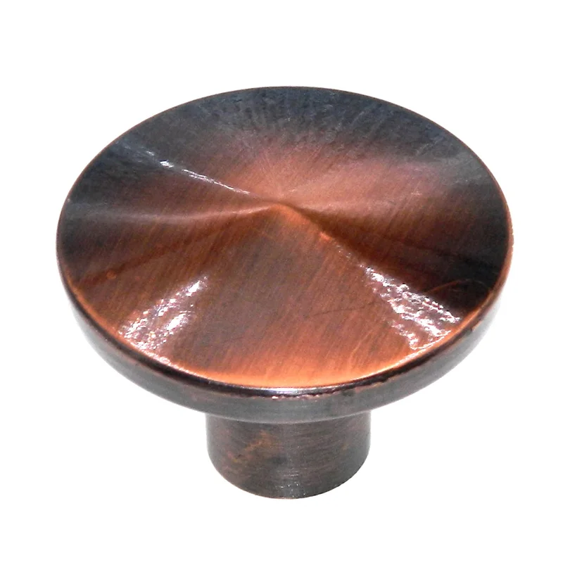 Vintage Washington Conical Cellini Copper 1 3/8" Round Cabinet Knob 941R-CC