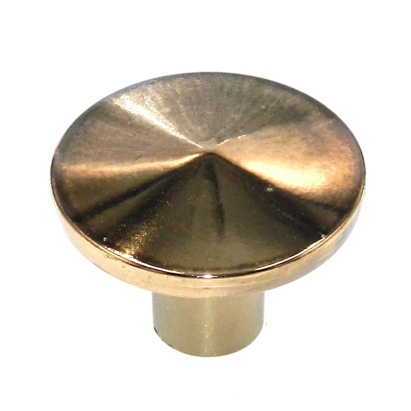 Vintage Washington Conical Polished Brass 1 3/8" Round Cabinet Knob 941R-3