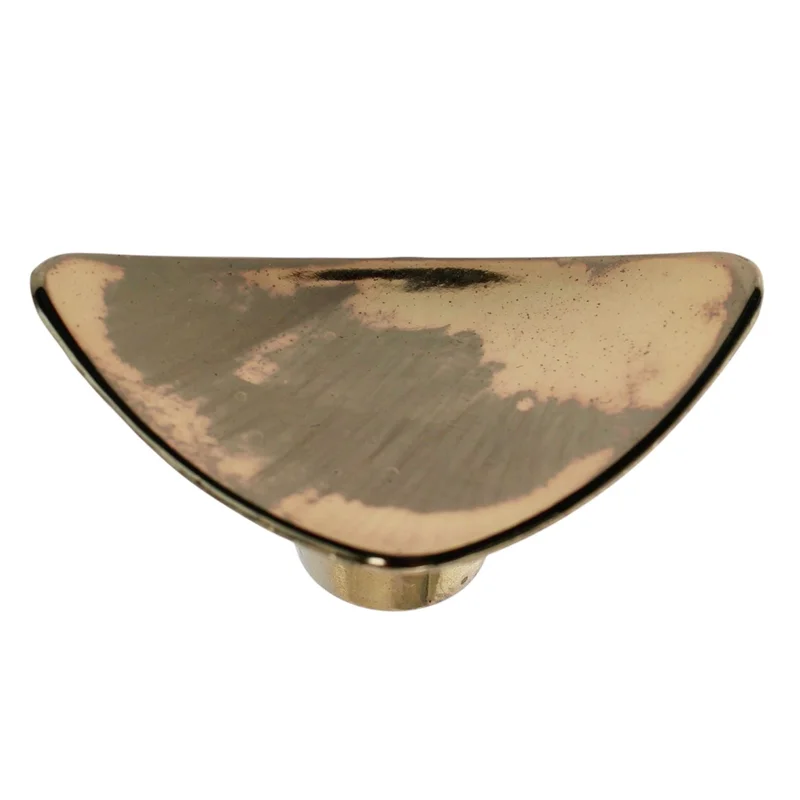 Vintage Washington Solitaire Polished Brass Soft Triangle Cabinet Knob 1323R-3