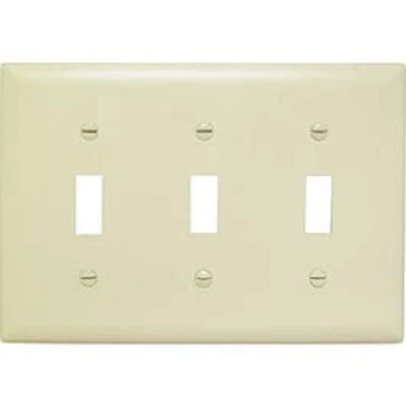 Wall Plate, 3-Toggle, Urea, Ivory