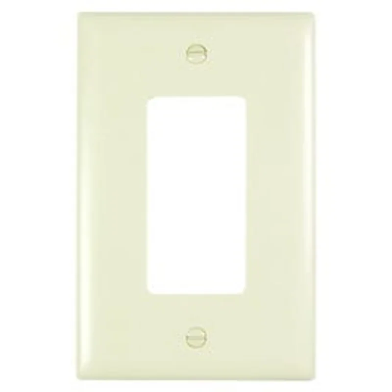Wall Plate, Junior Jumbo, 1-Gang Decorator, Light Almond Nylon