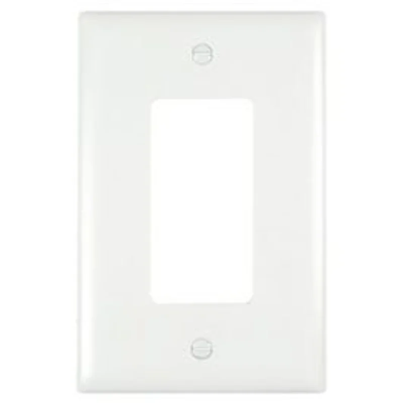 Wall Plate, Junior Jumbo, 1-Gang Decorator, White Nylon