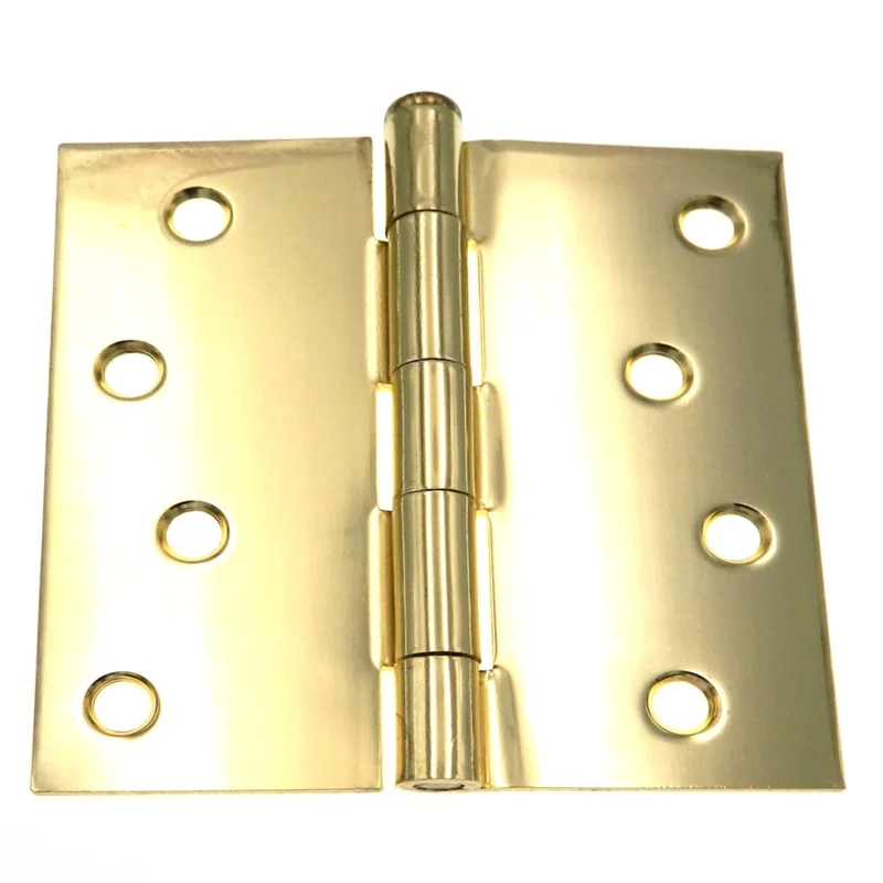 Warwick 4" Door Hinge Square Corner Polished Brass BDA3015PB