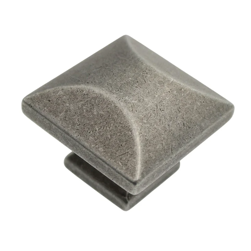 Warwick Extensisty Weathered Nickel 1 1/4" Square Cabinet Knob P3428-WN