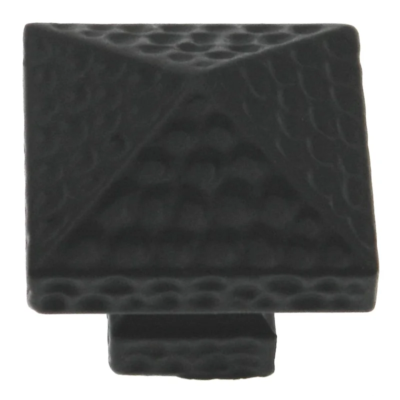 Warwick Rustic Wrought Iron Black Hammered Cabinet 1 1/8" Knob DH1006BL