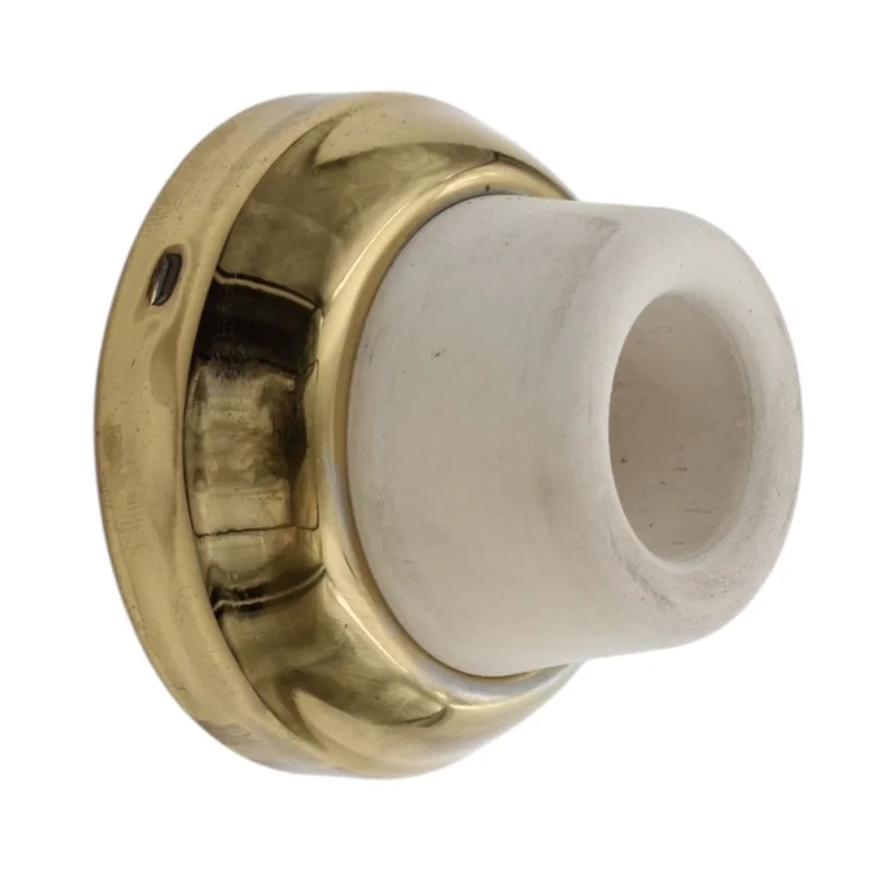 Warwick Small Wall Bumper Concave Doorstop, Polished Brass 1 7/8" Base, BH2005PB