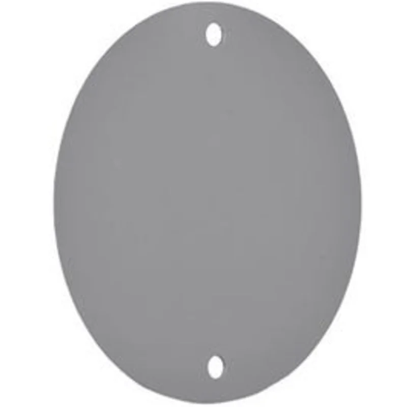 Weatherproof Round Blank Cover, Gray