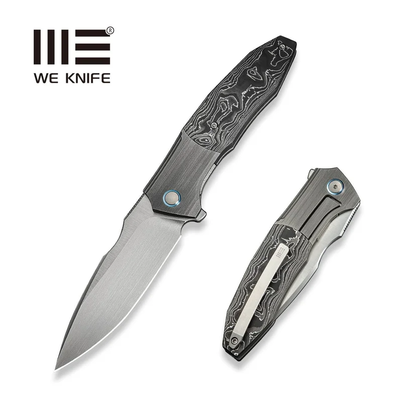 WEKNIFE Archeozoic Flipper Knife Titanium & Carbon Fiber Handle (4" M390 Blade) WE23091-2