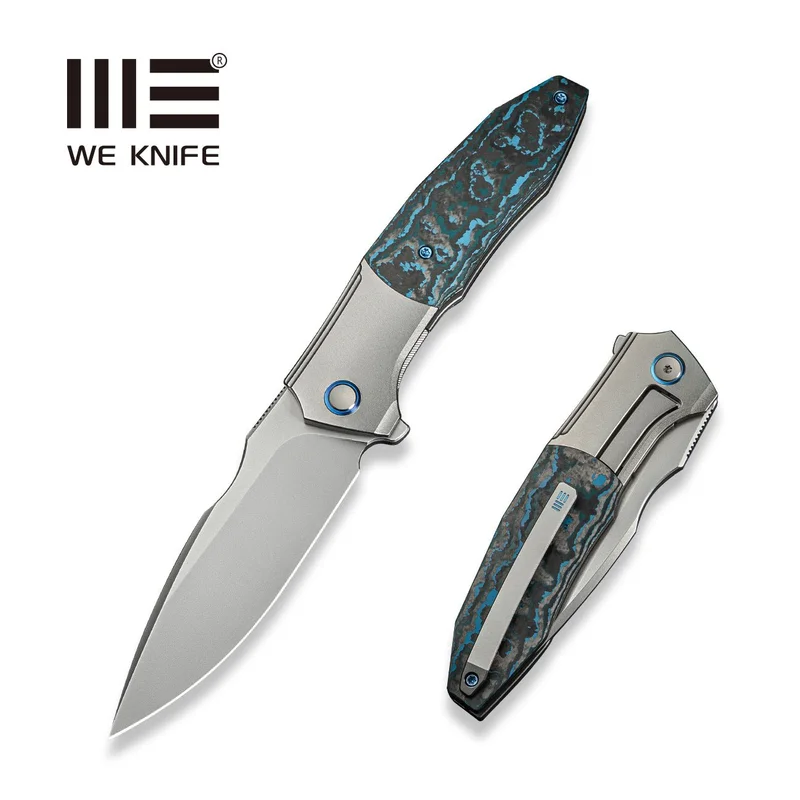 WEKNIFE Archeozoic Flipper Knife Titanium & FatCarbon Fiber Handle (4" M390 Blade) WE23091-4