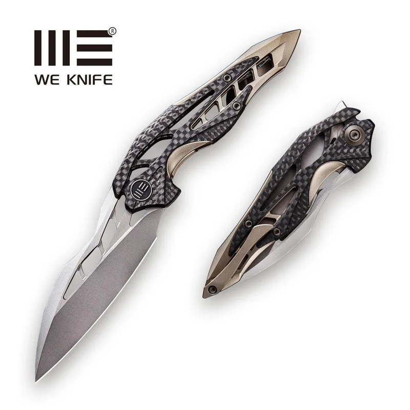 WEKNIFE Arrakis Flipper Knife Titanium & Carbon Fiber Handle (3.45" M390 Blade) 906CF-A