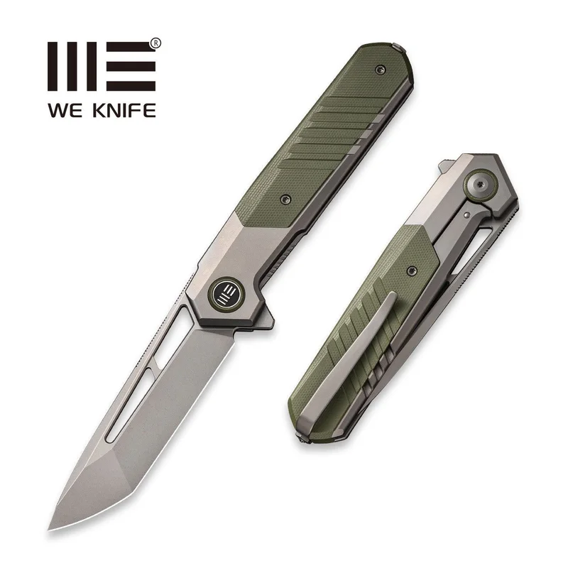 WEKNIFE Arsenal Flipper & Thumb Hole Knife Titanium & G10 Handle (3.56" CPM 20CV Blade) WE20073-1