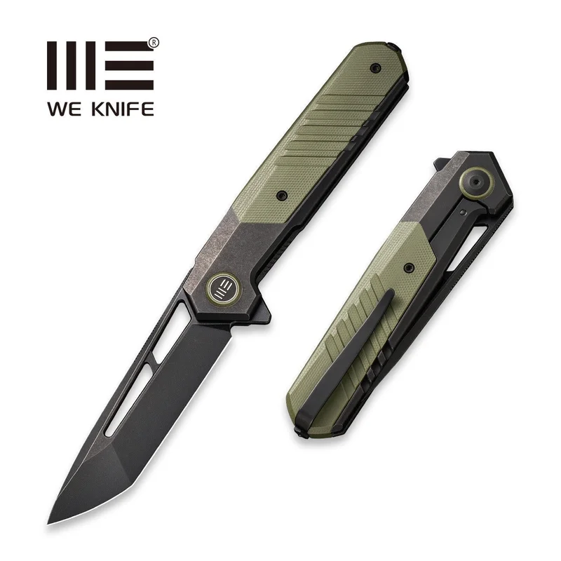 WEKNIFE Arsenal Flipper & Thumb Hole Knife Titanium & G10 Handle (3.56" CPM 20CV Blade) WE20073-2