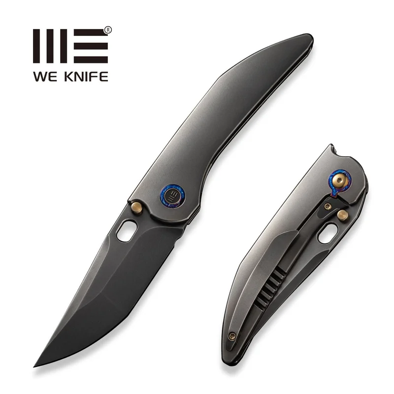 WEKNIFE Attor Thumb Stud & Thumb Hole Knife Titanium Handle (3.55" CPM 20CV Blade) WE23037B-1