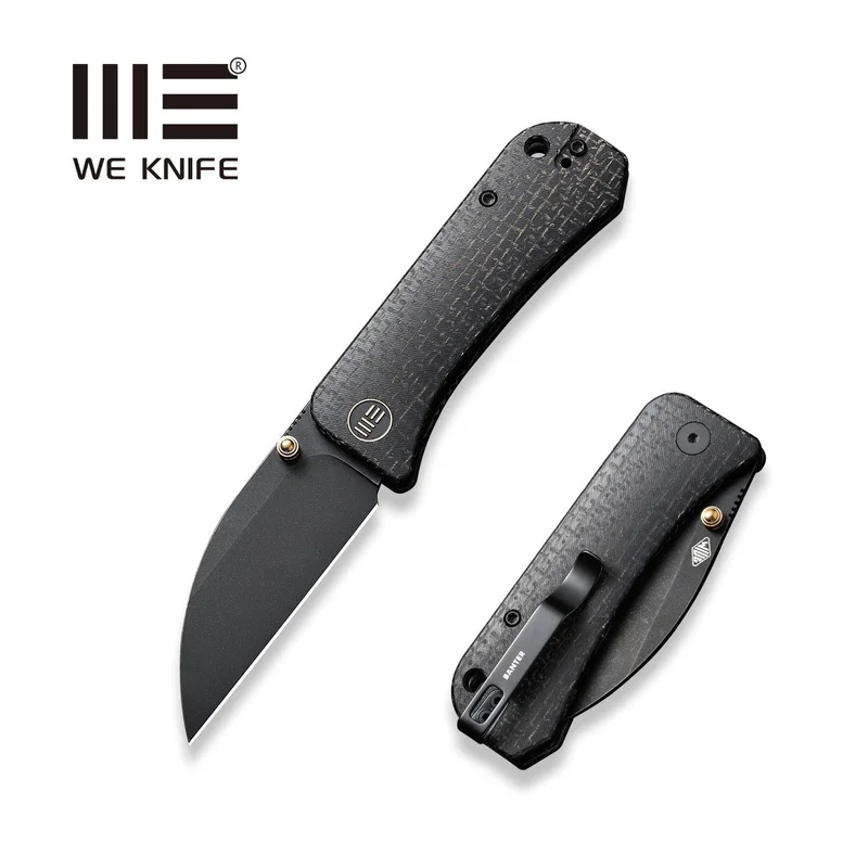 WEKNIFE Banter Wharncliffe Thumb Stud Knife Micarta Handle (2.85" CPM S35VN Blade) WE19068J-1