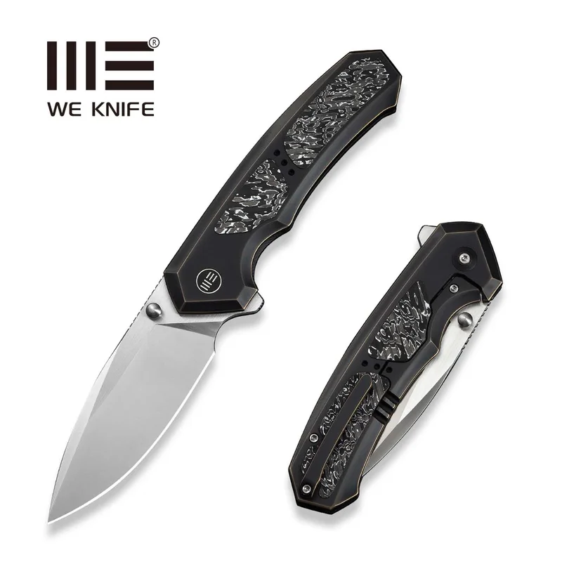 WEKNIFE Corwyn Flipper & Thumb Stud Knife Titanium & Carbon Fiber Handle (3.7" M390 Blade) WE24088-3