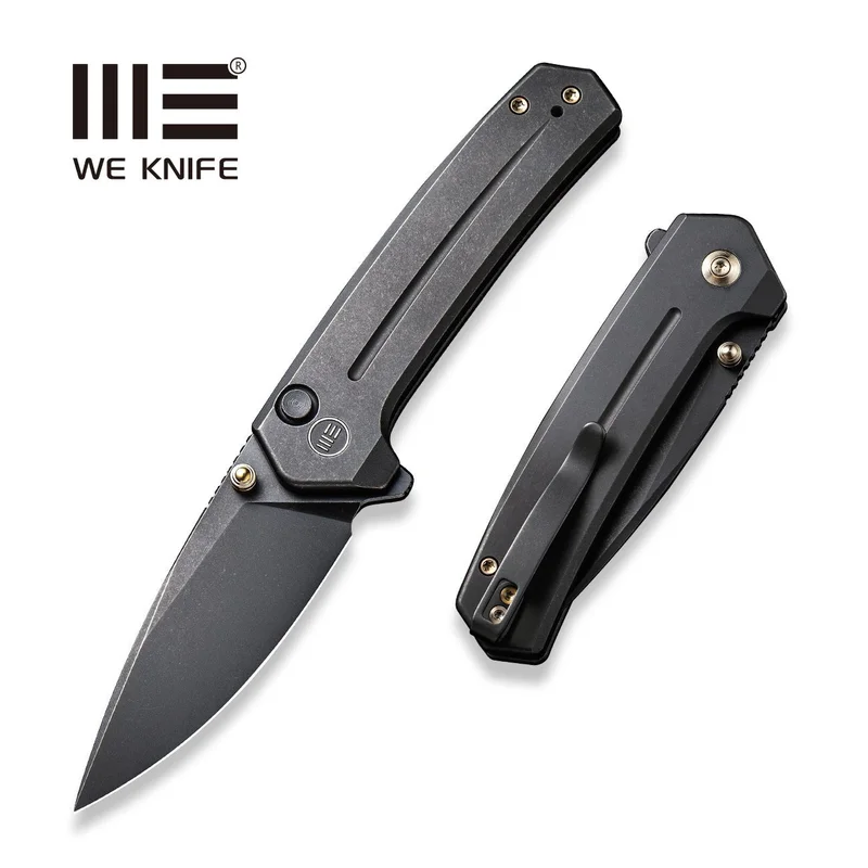 WEKNIFE Culex Flipper & Thumb Stud & Button Lock Knife Titanium Handle (2.97" CPM 20CV Blade) WE21026B-2