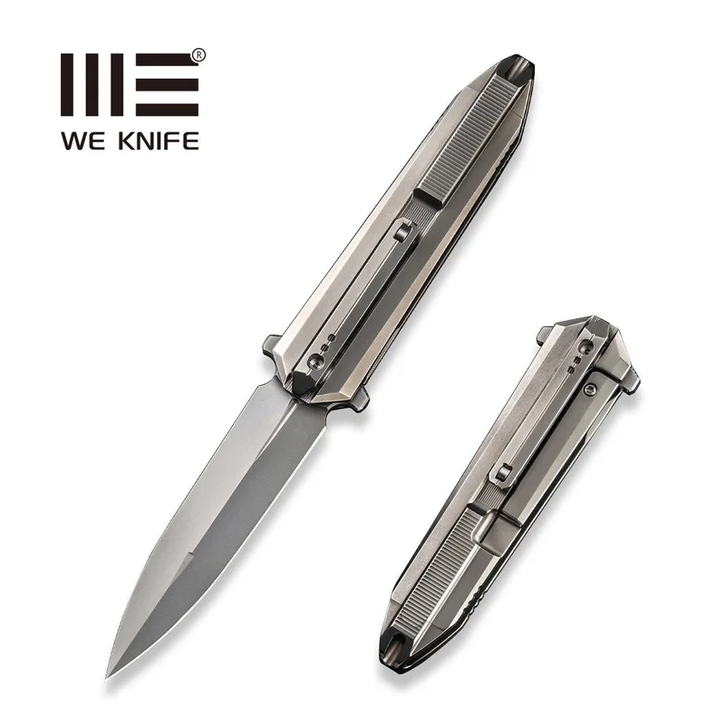 WEKNIFE Diatomic Flipper Knife Titanium Handle (3.78" CPM 20CV Blade) WE22032-2
