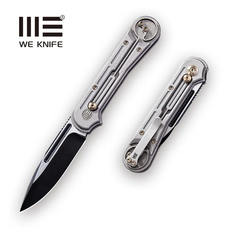 WEKNIFE Double Helix Slide Lock Knife Titanium Handle (3.3" CPM S35VN Blade) 815E