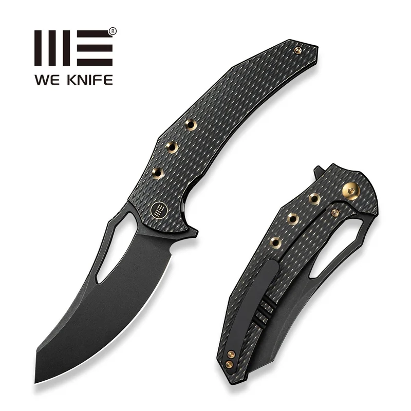 WEKNIFE Epaulette Flipper & Thumb Hole Knife Titanium Handle (3.45" M390 Blade) WE24024-1