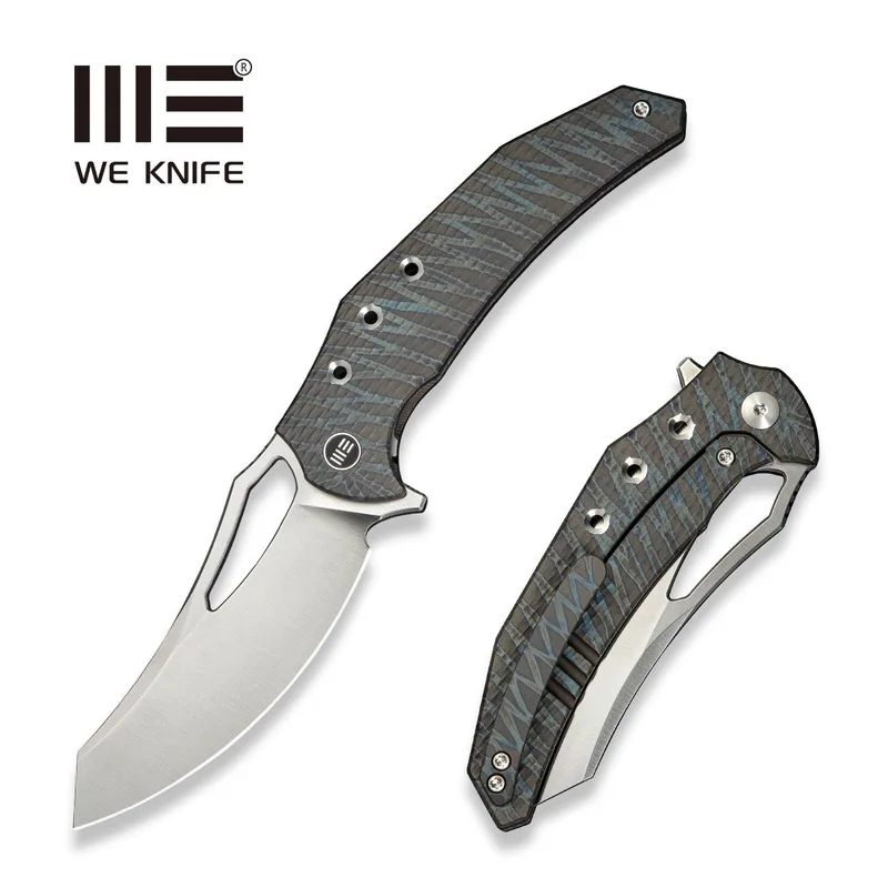 WEKNIFE Epaulette Flipper & Thumb Hole Knife Titanium Handle (3.45" M390 Blade) WE24024-2