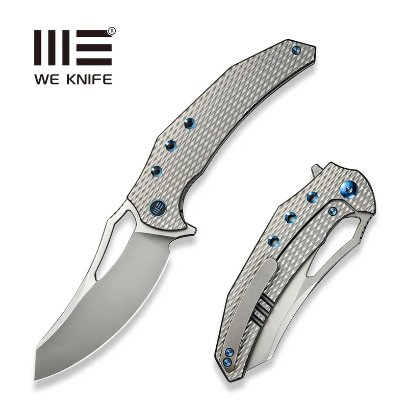 WEKNIFE Epaulette Flipper & Thumb Hole Knife Titanium Handle (3.45" M390 Blade) WE24024-3