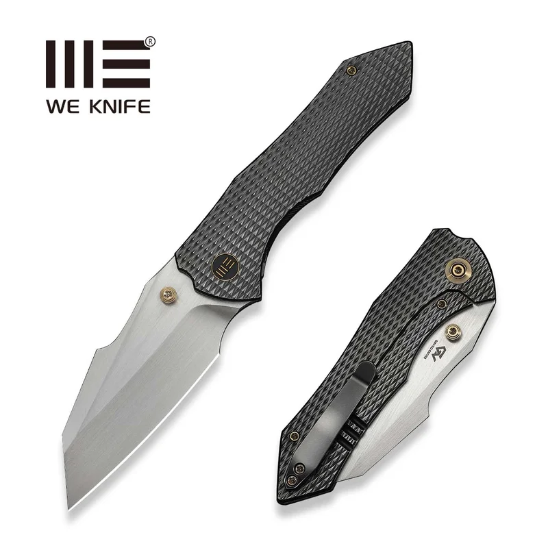 WEKNIFE High-Fin XL Thumb Stud Knife Titanium Handle (3.48" CPM 20CV Blade) WE24010-6