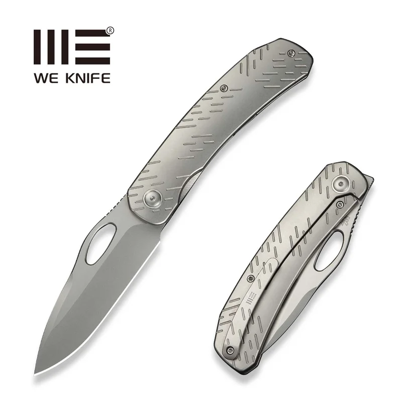 WEKNIFE Inmate Front Flipper & Thumb Hole Knife Titanium Handle (3.7" CPM 20CV Blade) WE23096B-1