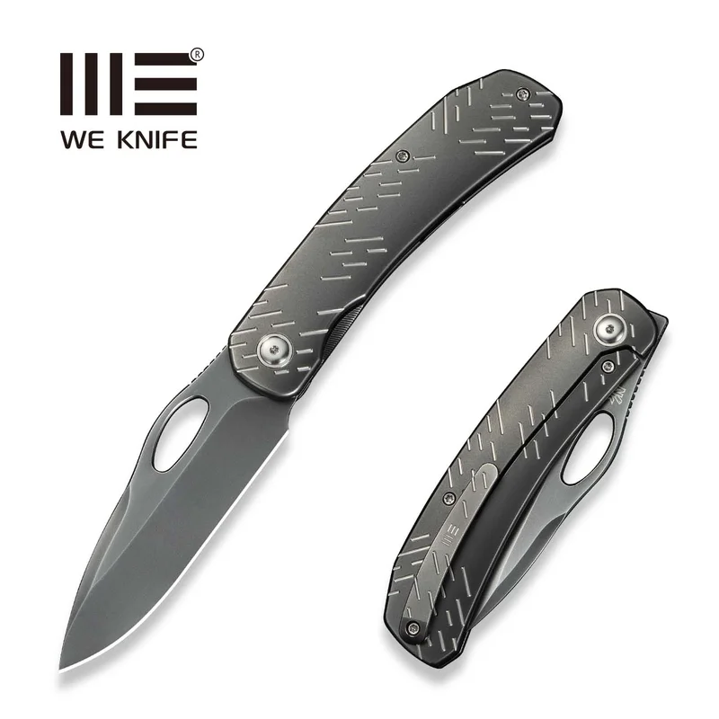 WEKNIFE Inmate Front Flipper & Thumb Hole Knife Titanium Handle (3.7" CPM 20CV Blade) WE23096B-4