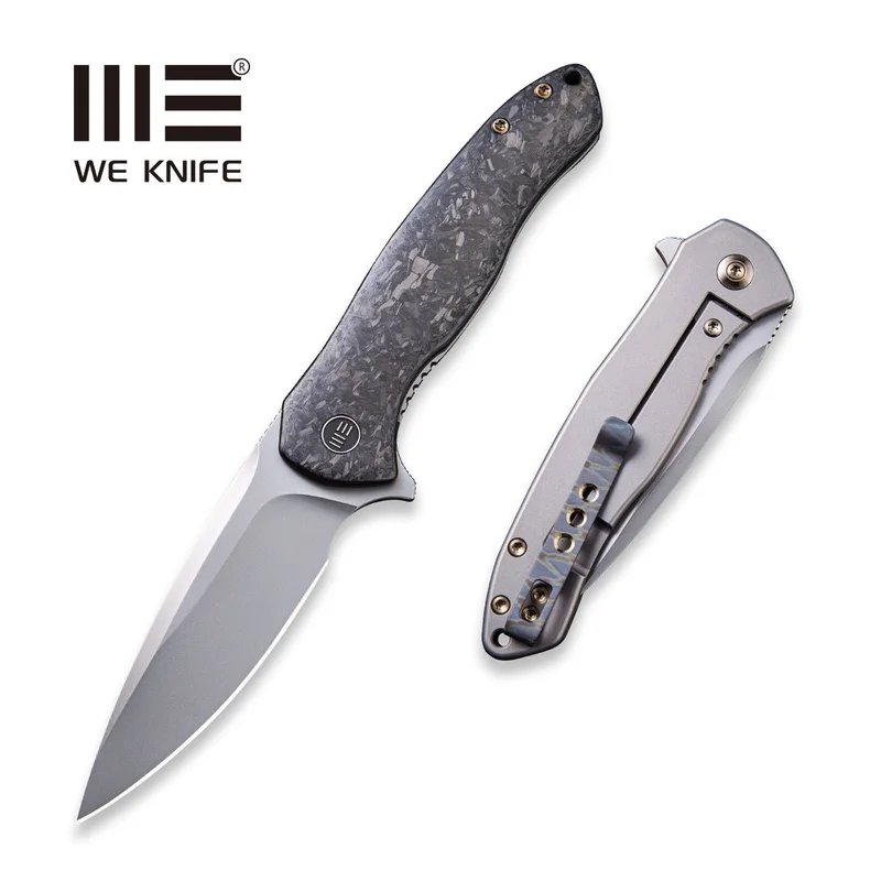 WEKNIFE Kitefin Flipper Knife Titanium & Carbon Fiber Handle (3.24" CPM S35VN Blade) 2001B