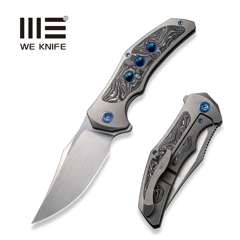 WEKNIFE Magnetron Flipper Knife Titanium & Carbon Fiber Handle (3.76" CPM 20CV Blade) WE18058-1