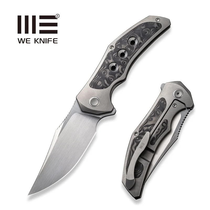 WEKNIFE Magnetron Flipper Knife Titanium & Carbon Fiber Handle (3.76" CPM 20CV Blade) WE18058-2