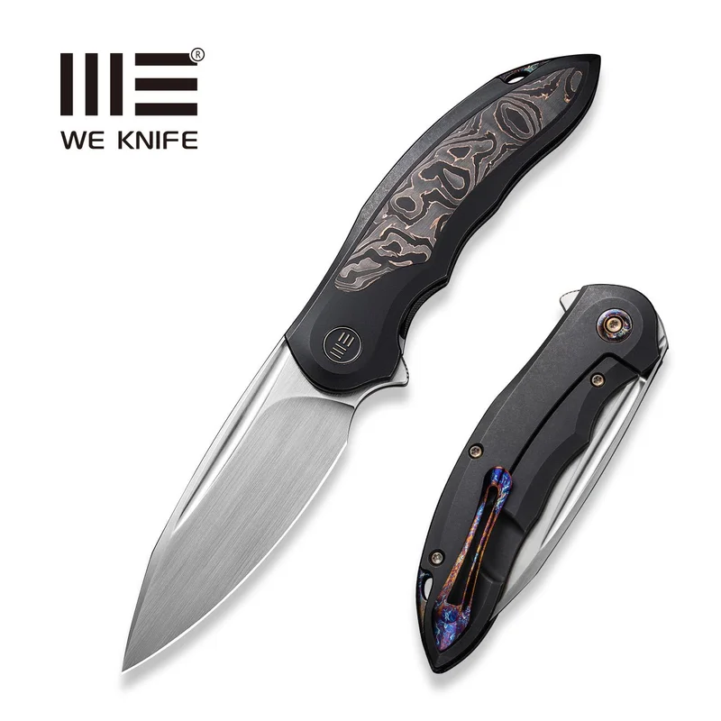WEKNIFE Makani Flipper Knife Titanium & Carbon Fiber Handle (3.61" CPM 20CV Blade) WE21048B-1